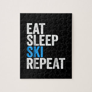 Puzzle Mangez Sleep Ski Répéter Ski Cadeau