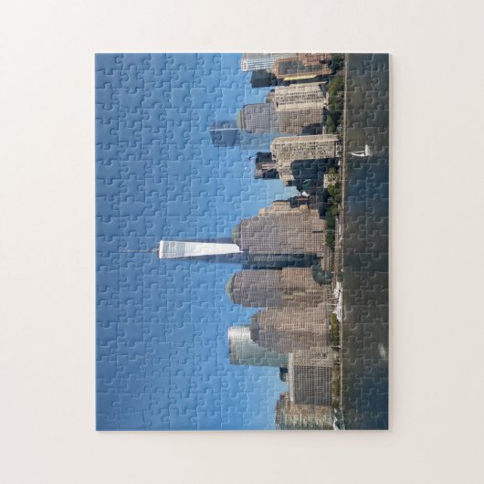 Puzzle Manhattan Skyline Freedom Tower Hudson River New Y (Vertical)