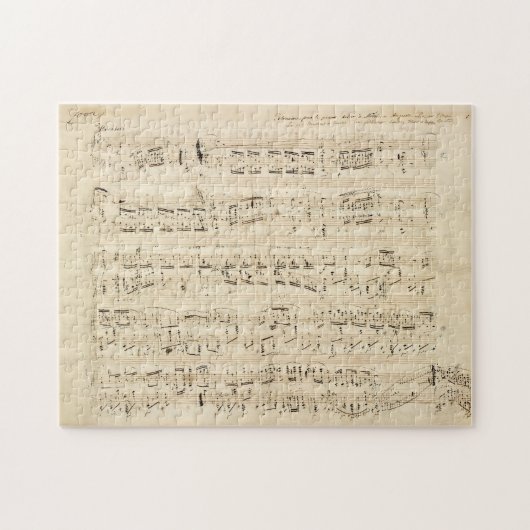 Puzzle Manuscrit de la Chopin de musique de la feuille d' (Horizontal)