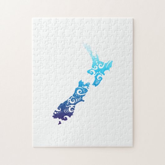 Puzzle Maori New Zealand Map Tribal (Vertical)