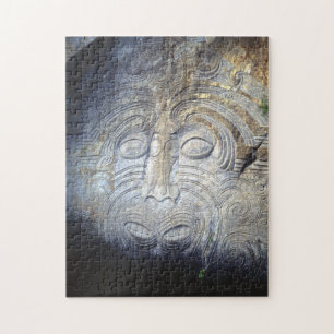 Puzzle Maori Rock Carving at Mine Bay Lake Taupo
