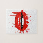 Puzzle Maquillage rouge de mode de beauté de baiser de (Horizontal)