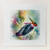 Puzzle Marabou stork in the wild 180924AREF130 - Watercol (Horizontal)