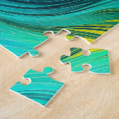 Puzzle « Marbella » Bleu Jaune Tourbillons Vagues (Côté)