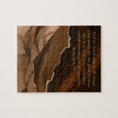Puzzle Marbre Agate Brown Or Bible Verse Romans 8 (Horizontal)