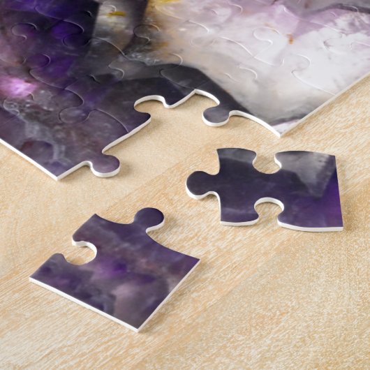 Puzzle marbre de quartz Abstrait améthyste (Côté)