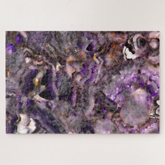 Puzzle marbre de quartz Abstrait améthyste (Horizontal)