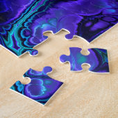 Puzzle Marbre fractal Trippy coloré (Côté)
