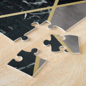 Puzzle Marbre géométrique : Gold Lines Luxe (Côté)