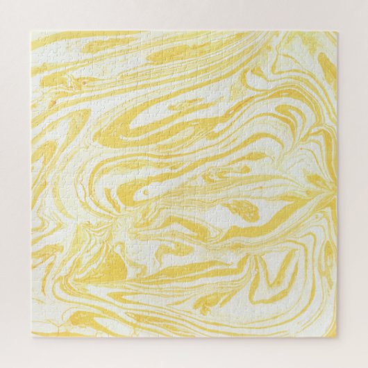 Puzzle Marbre jaune élégant : Texture dessinée à la main (Vertical)