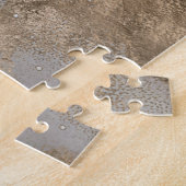 Puzzle Marbre liquide - perle et or (Côté)