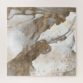 Puzzle Marbre liquide - perle et or (Horizontal)