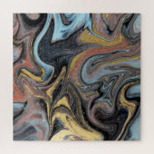 Puzzle Marbre Nature Artwork Parties scintillant d'or (Horizontal)