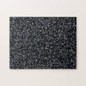Puzzle Marbre noir blanc et bleu (Horizontal)