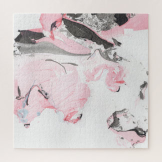 Puzzle Marbre noir rose : main tirée