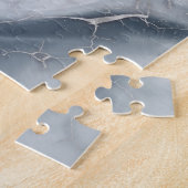 Puzzle Marbre rose clair - rose pastel, gris et argent (Côté)