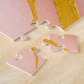 Puzzle Marbre rose doré veiné (Côté)