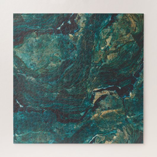 Puzzle Marbre vert foncé : texture luxueuse. (Horizontal)