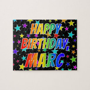 Puzzle "MARC" Prénom, Fun "JOYEUX ANNIVERSAIRE"
