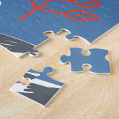 Puzzle Marche à goélands : motif vintage sans soudure. (Côté)