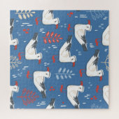 Puzzle Marche à goélands : motif vintage sans soudure. (Horizontal)