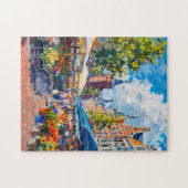 Puzzle Marché aux fleurs avec fantaisie de bâtiments hist (Horizontal)