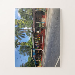 Puzzle Marché d'artisanat tropical routier