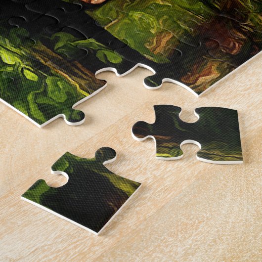 Puzzle Marche forestière au printemps. (Côté)