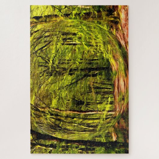 Puzzle Marche forestière au printemps. (Vertical)