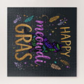 Puzzle Mardi Gras avec chat (Horizontal)