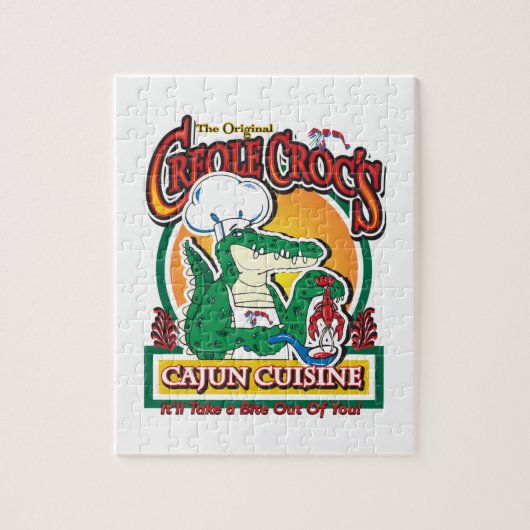 Puzzle Mardi gras Cajun Crocodile (Vertical)