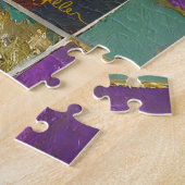 Puzzle Mardi Gras Gold Ceramic Peacock Feature Masque (Côté)