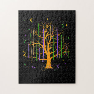 Puzzle Mardi Gras Tree Beads New Orleans 2022 Watercolor