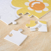 Puzzle Marguerites de printemps sur fond blanc (Côté)