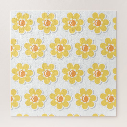 Puzzle Marguerites de printemps sur fond blanc (Vertical)