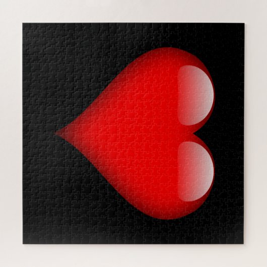 Puzzle Mariage Amour Tendance Cœur Rouge (Horizontal)