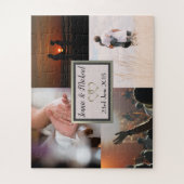 Puzzle Mariage Collage photo personnalisé (Vertical)