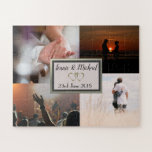 Puzzle Mariage Collage photo personnalisé<br><div class="desc">Faites votre propre mariage photo collage personnalisé ou casse-tête anniversaire. Créez un puzzle personnalisé à partir de vos propres photos ou photos. Idéal pour les mariages et anniversaires.</div>