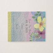 Puzzle Mariage Coloré Enregistrer La Date Invitation (Horizontal)