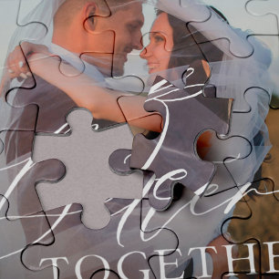 Puzzle Mariage couple photo noms personnalisés