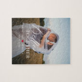 Puzzle Mariage couple photo noms personnalisés (Horizontal)