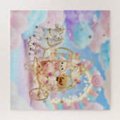 Puzzle Mariage de chiot mignon Carrosse de conte de fées (Horizontal)