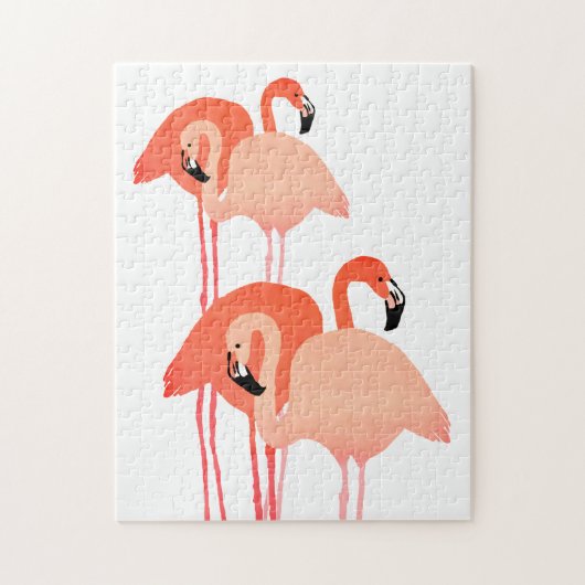 Puzzle Mariage de plage de Flamants roses roses (Vertical)