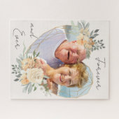Puzzle Mariage d'or Coeur pour toujours et jamais photo (Horizontal)