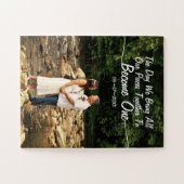 Puzzle Mariage d'unité photo personnalisé (Horizontal)