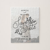 Puzzle Mariage Enregistrer la date Jolie Calligraphie Bot (Vertical)