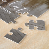 Puzzle Mariage Enregistrer la date Photo Script Calligrap (Côté)