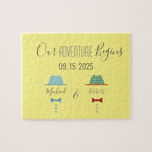 Puzzle Mariage gay, carte de pré-annonce (Horizontal)