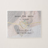 Puzzle Mariage Photo Simple Enregistrer La Date Invitatio (Horizontal)
