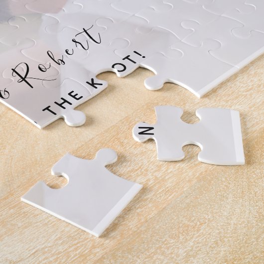 Puzzle Mariage Photo Simple Enregistrer La Date Invitatio (Côté)